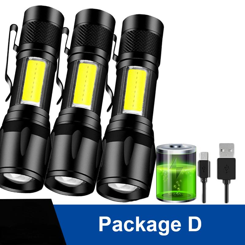 Portable Rechargeable Zoom LED Flashlight XP-G Q5 Flash Light Torch Lantern 3 Lighting Modes Camping Light Mini Led Flashlight
