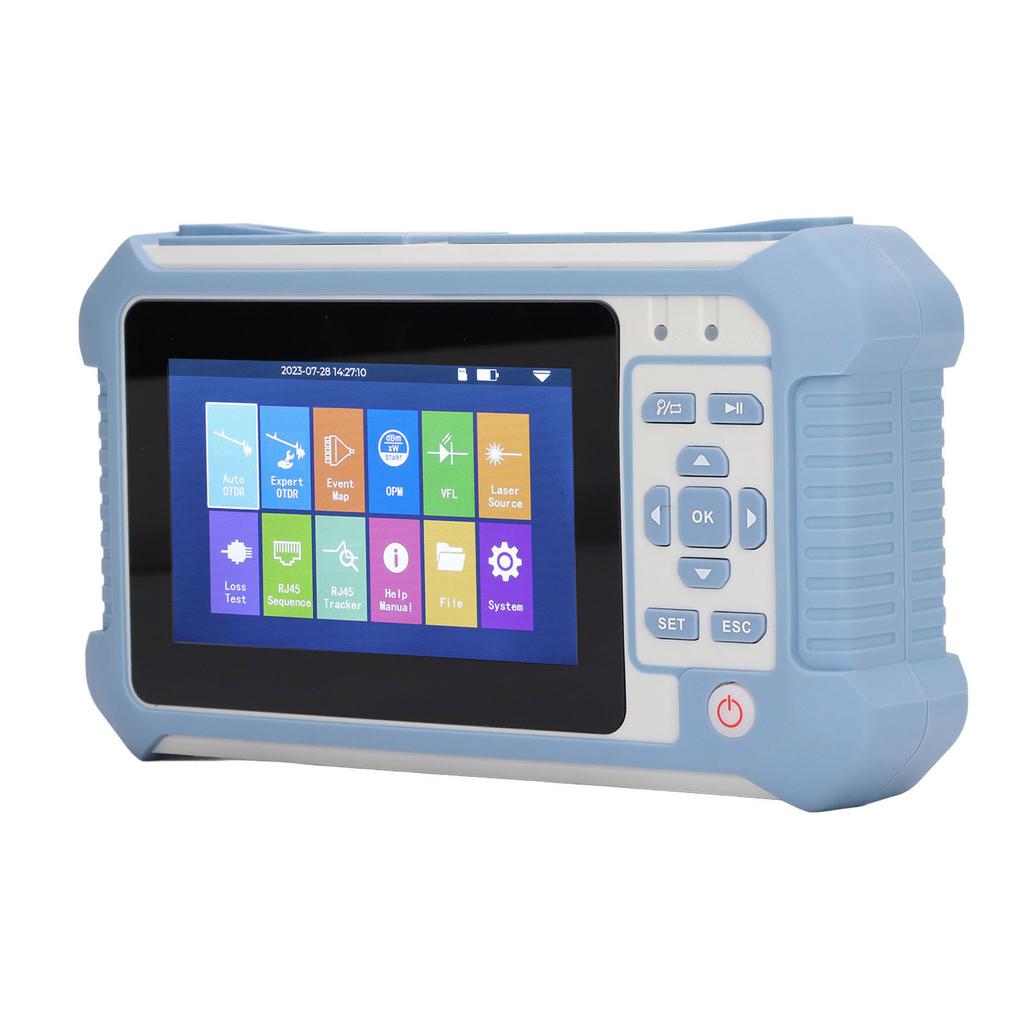 9 in 1 Optic Fiber Cable Tester APC OTDR with Optical Power Meter Visual Fault Locator Line Finding Event Map 100‑240V