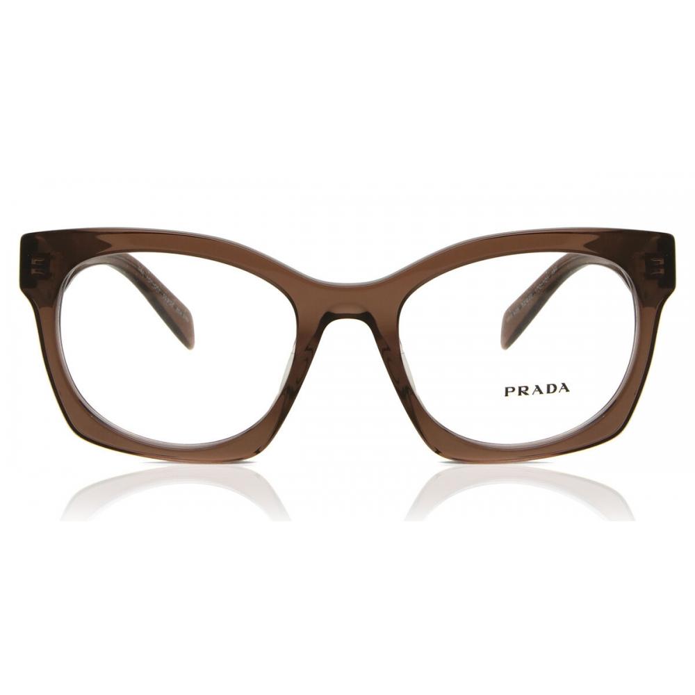

Prada Pr A05v 17o1o1 Women Eyeglasses Transparent Brown/50-20-140