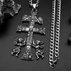 Collana Croce di Caravaca INRI Cattolica Crocifisso di Gesù Cherubino Angelo per Donne Uomini Acciaio Inossidabile Gioielli Ortodossi Russia Regalo