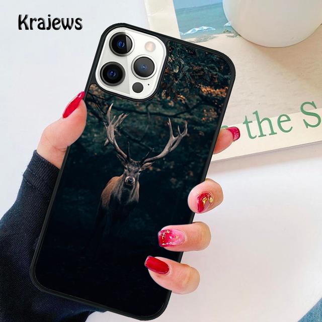 Черный олень мягкий чехол для телефона iPhone 14 XR X XS Max 5S 6S 7 8 Plus SE 2020 11 12 13 Pro Max Mini чехол для телефона iPhone 14
