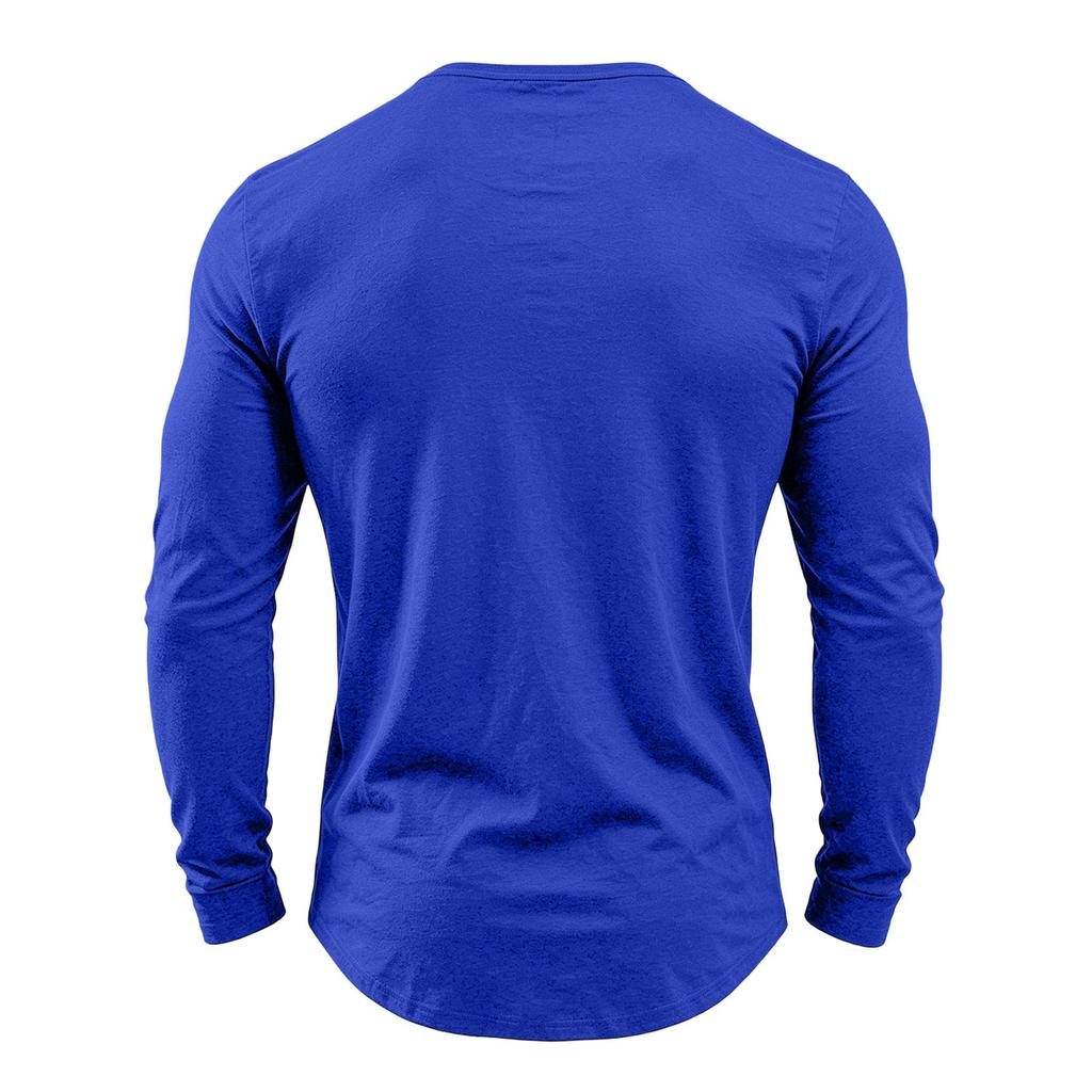 Men's Casual Long Sleeve Neck T-Shirt with Chest Pocket