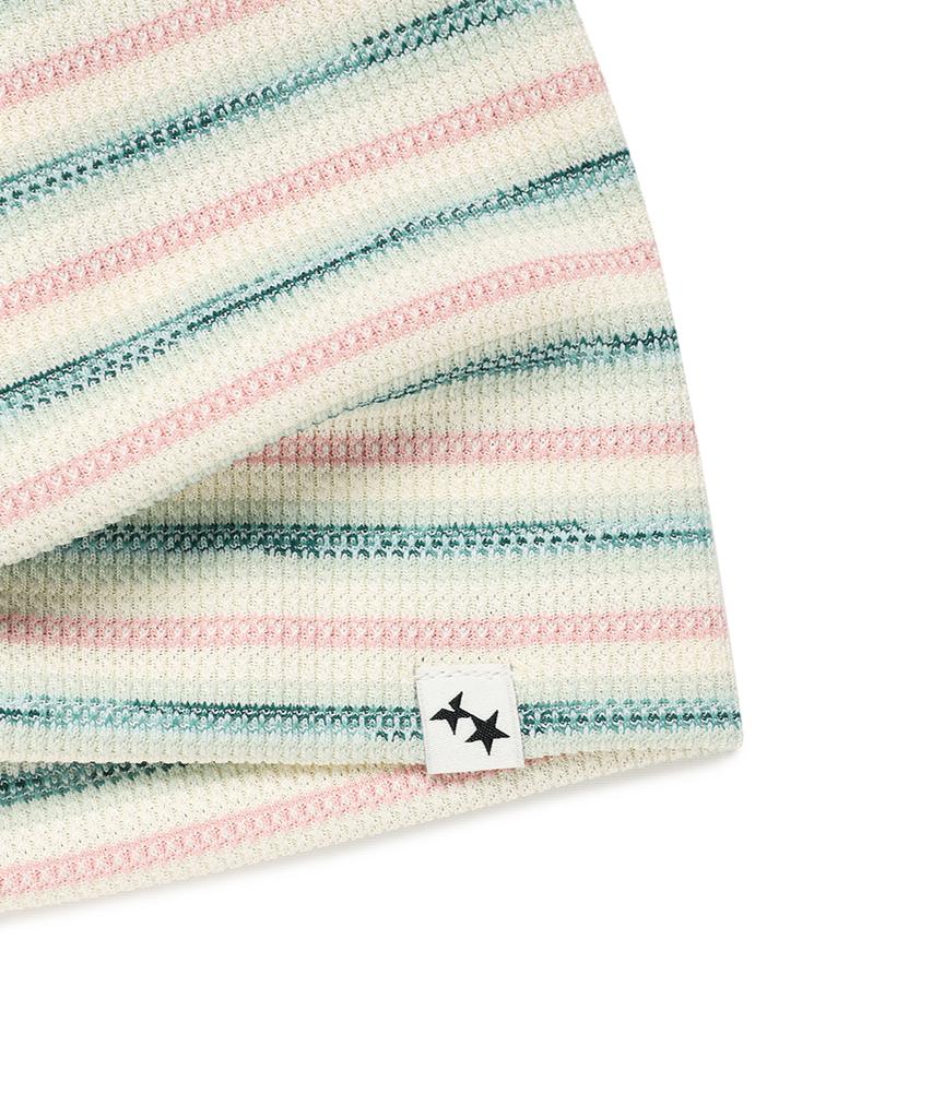 CAVISH Striped Button Beanie Pink(Cv2Gsuab21A)