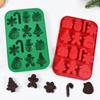Silicone Christmas Chocolate Molds Snowflake Xmas Tree Gingerbread Man Candy Cookie Moulds DIY Baking Tool New Year Cake Decor