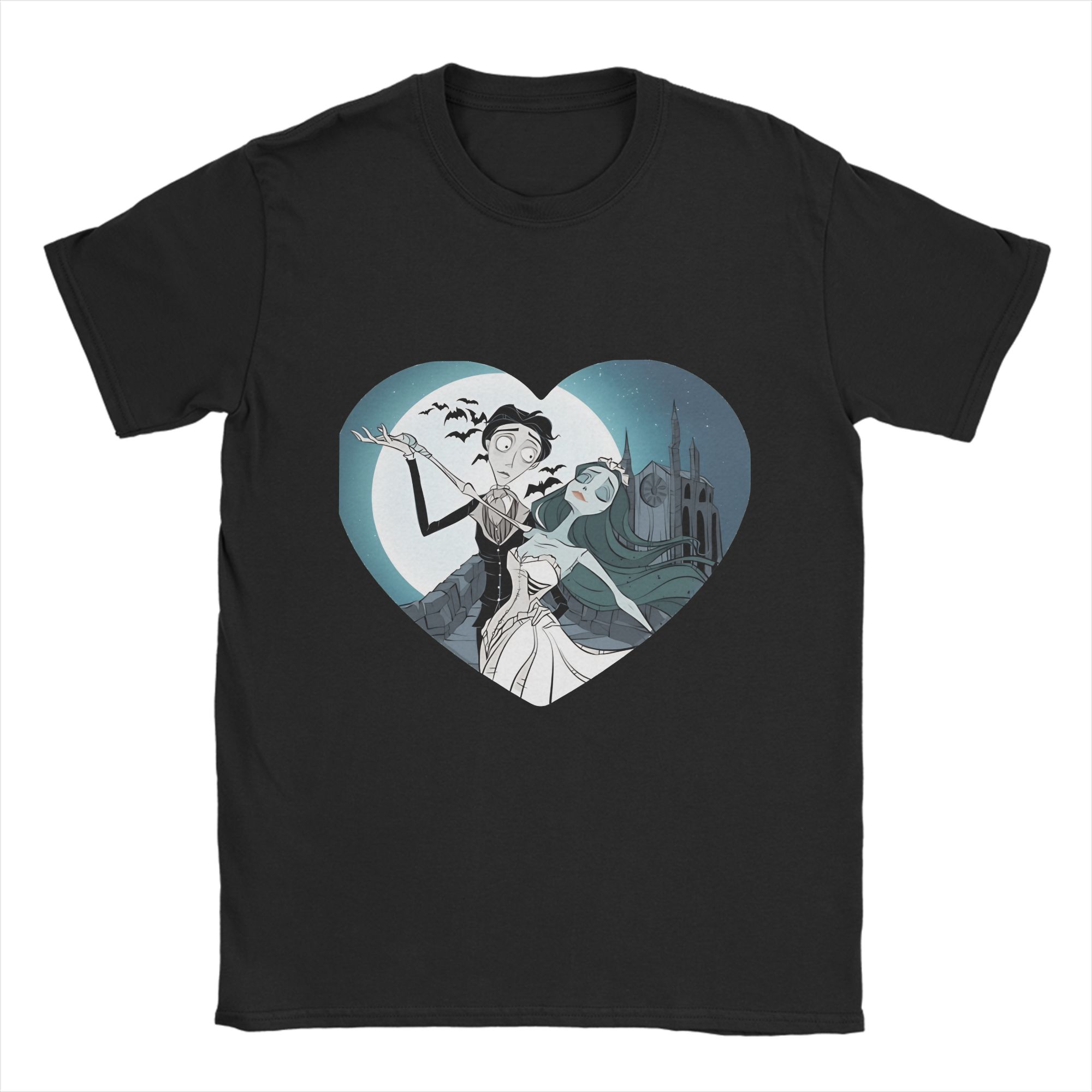 

Harajuku T-Shirt Summer Corpse Brides Leisure T-Shirts Pure Cotton Tshirt for Men s Y2K Casual Custom DIY Short Sleeve Top T... S разноцветный