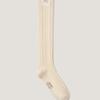 SOOPUI Organic Cotton Knee Socks In Ivory