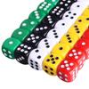 50Pcs 16mm 0.63In Digital Dices Kit 6 Sided Acrylic Dice Children Puzzle Board Game Dices Toy Round Corner KTV Bar Dices