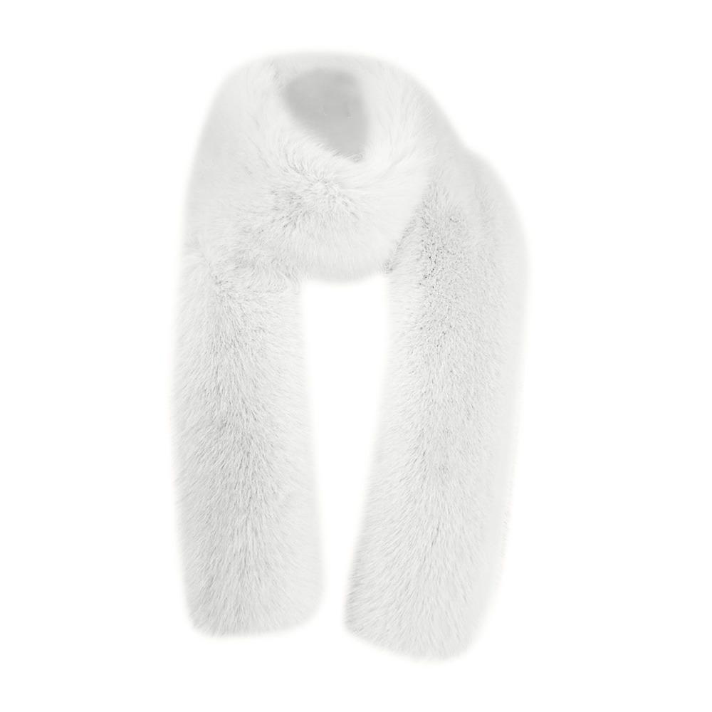 

Warm Faux Fur Wrap Thickened Long Scarf Fashion Women Shawl Women білий