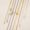 Yaoquan 18K Gold-Plated Square Pearl Chain Necklace: Non-Fading, Color-Preserving, Fashionable Clavicle Accessory.