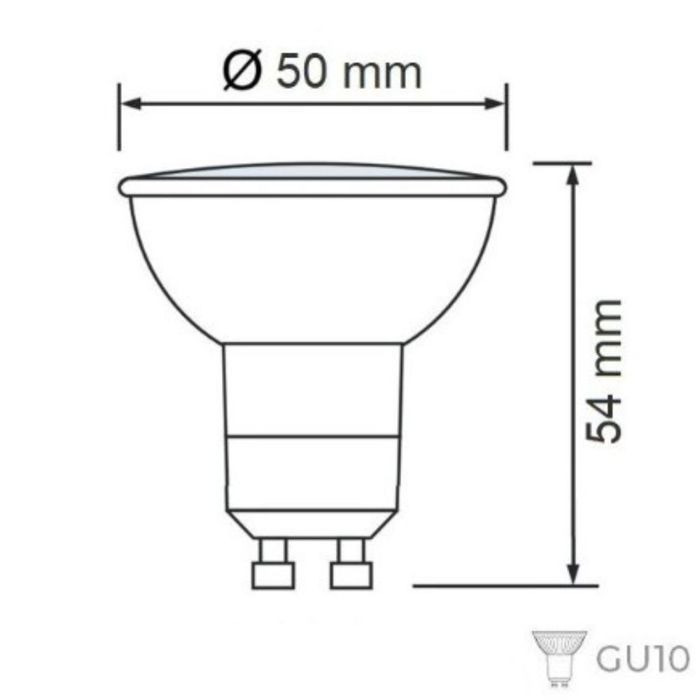 Ampoule LED spot 4W GU10 (Eq. 32W) 3000K
