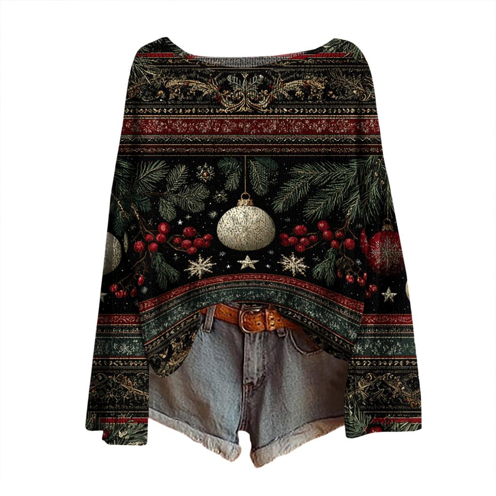 Women's Round Neck Lightweight Sweater Casual Long Sleeve Knit Pullover