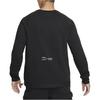 Nike Felpa da uomo a maniche lunghe aderente girocollo tinta unita nera DV1616-010