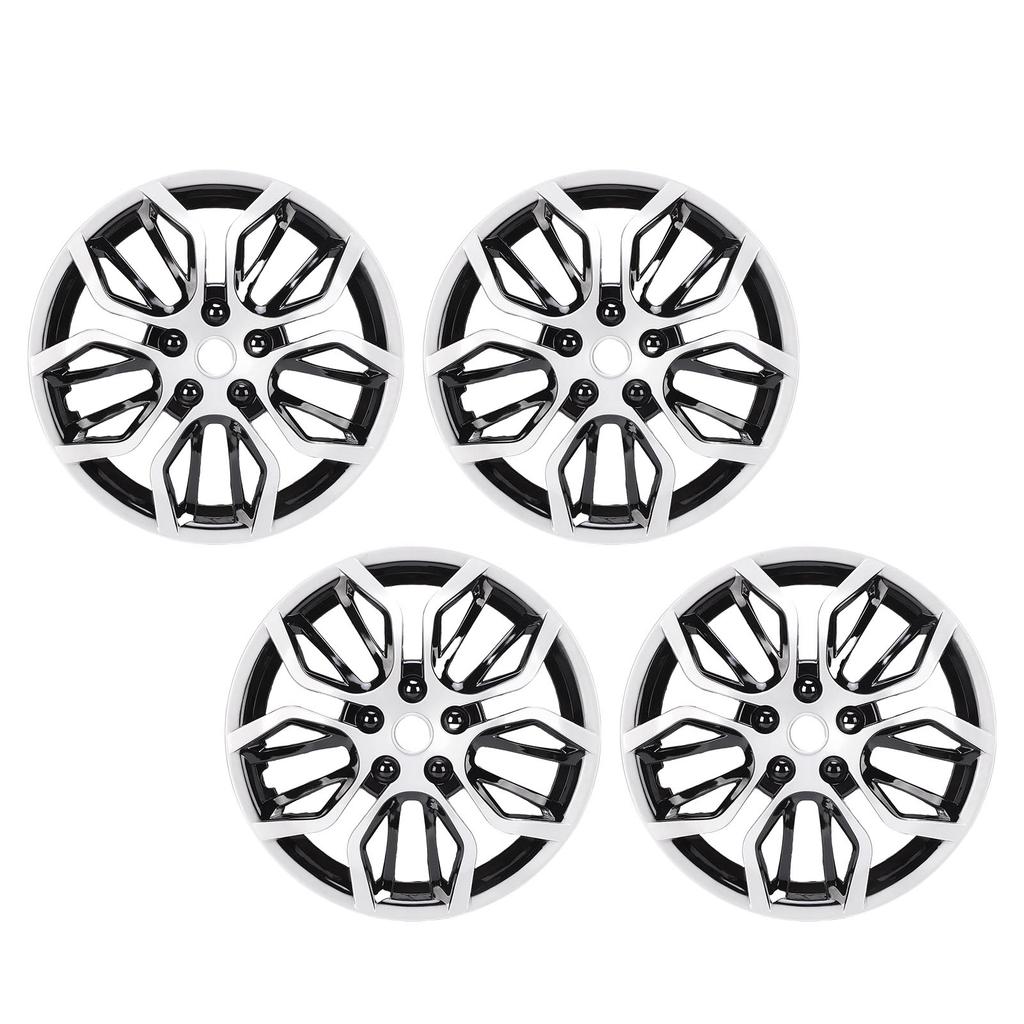 4 Pcs 14 Inch Hubcaps Full Protection Stylish Look Universal Fit R14 Wheel Rim Cover for Most Cars Truck SUV Silver