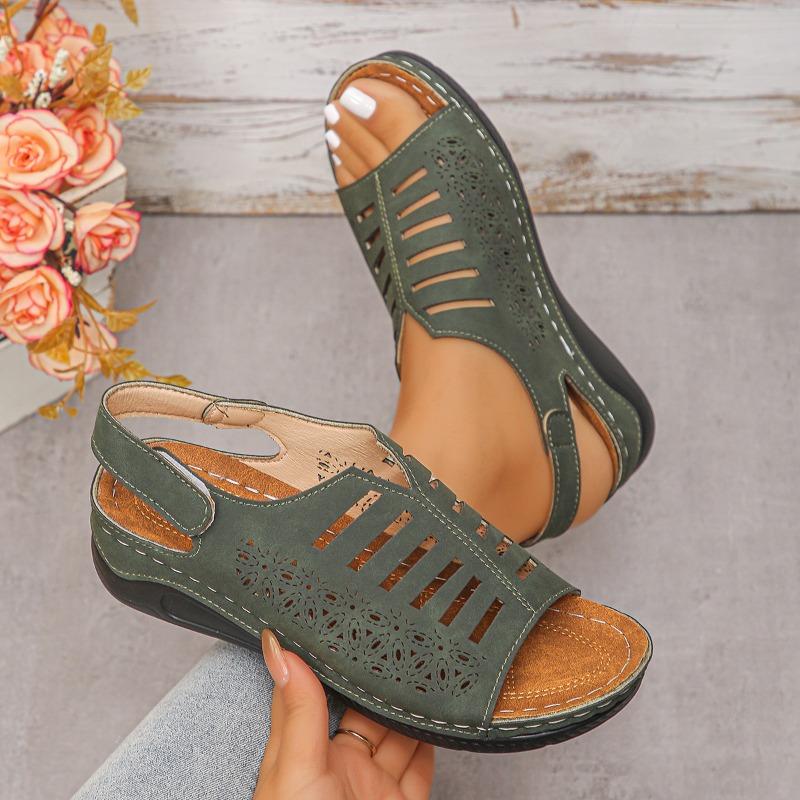 Large Size Women's Fish-mouth Style Sandals with Open Design - Beach Casual Shoes In New Style