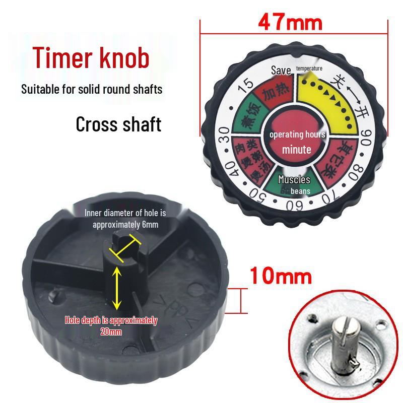 Timer per pentola a pressione elettrica e friggitrice ad aria con campanello, 60/90/120 Min, Interruttore temporizzatore a semicerchio/asse a croce