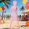 Boneco Mannequin Inflável de Férias com Adesivos de Rosto Personalizáveis