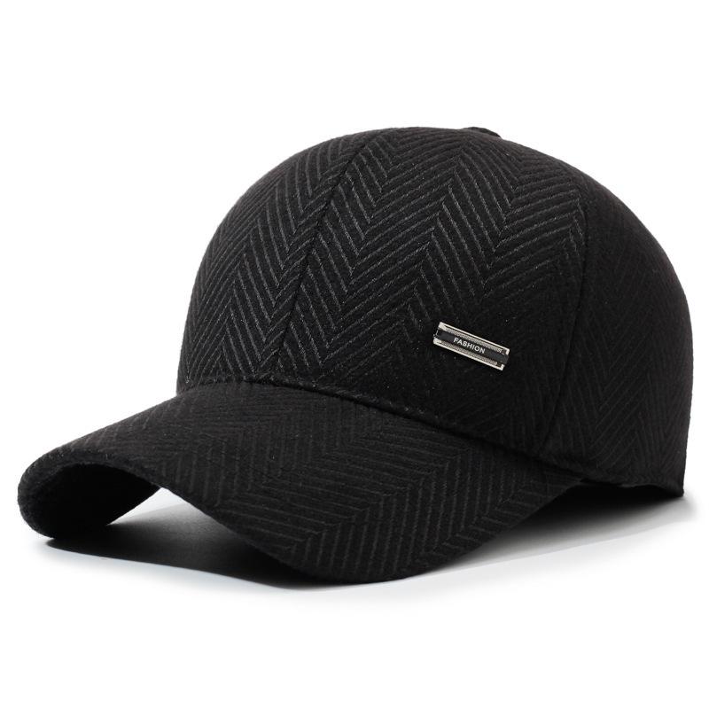 

Woolen Baseball Cap Warm Dad Caps Men Outdoor Hat For Men Autumn Winter Dad Grandpa Old Man Cotton Hat Adjustable