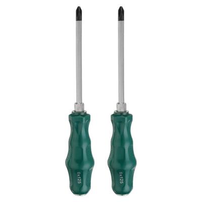 Magnetic Demolition Flat Head Cross Screwdrivers CR-V with Handle for DIY Repair
