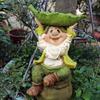 Playful Gnome Bird Feeder Beautiful Outdoor Ornament Great For Garden Landscaping