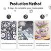 Pearl Painting Set Pearl Art DIY Handmade Crafts Lilac Teapot Teacup Flowers Home Wall Decoration