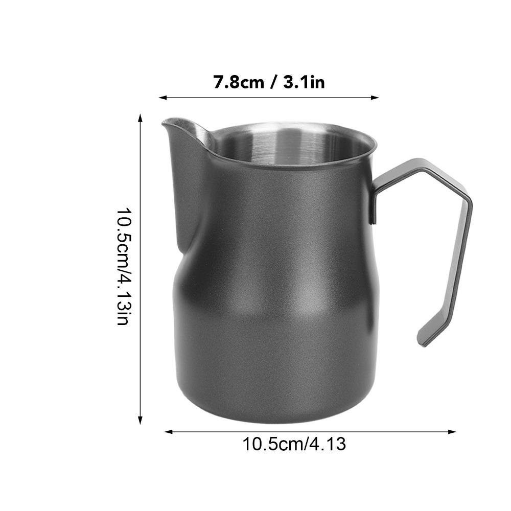 304 Stainless Steel Milk Frothing Pitcher 450ml 350ML Coffee Steaming Pitcher Olecranon Type Outlet