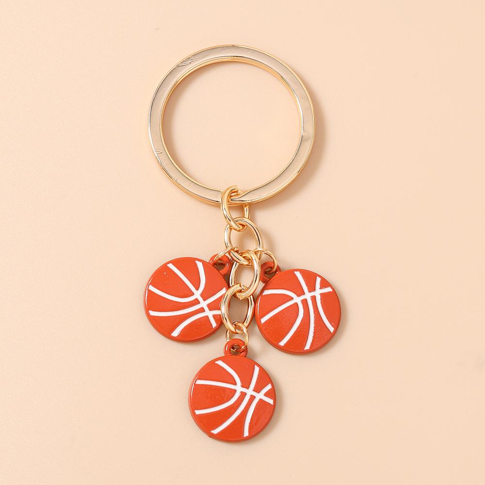 Modischer Schlüsselanhänger aus Emaille in Ballform – Basketball-Schlüsselanhänger für Damen und Mädchen – ideal zum Dekorieren von Handtaschen und zum Selbermachen – Schmuckgeschenk