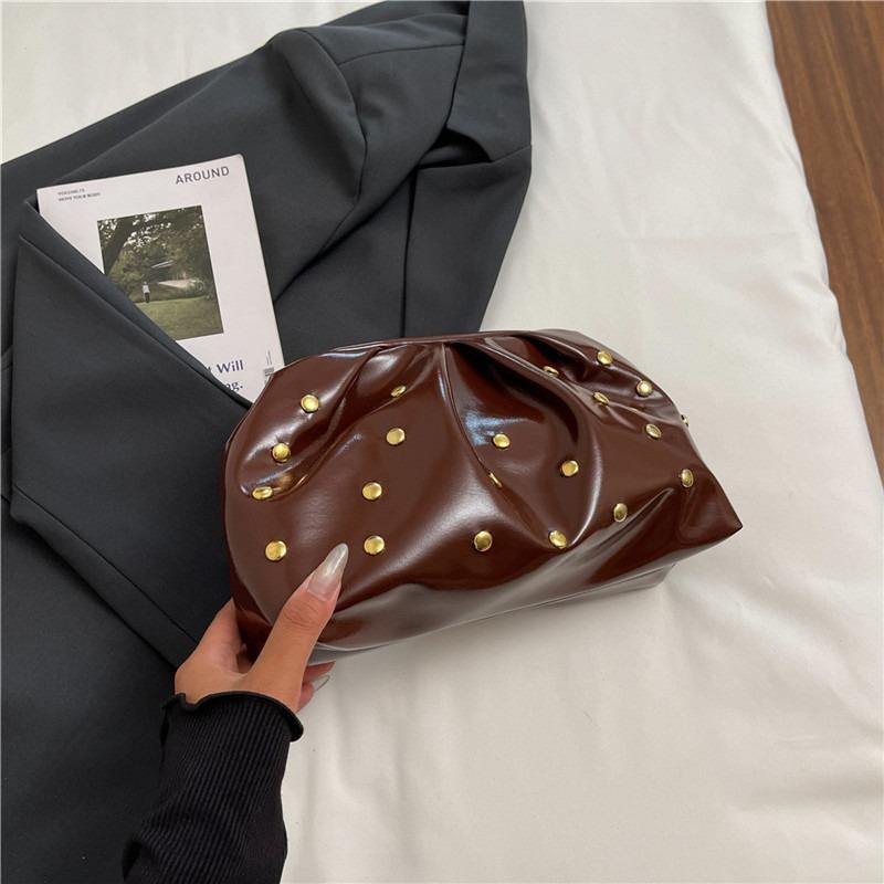 

Плиссированная трендовая сумка-клатч на одно плечо через плечо, плиссированная сумка, женская сумка, осенняя новинка, универсальный нишевый дизайн