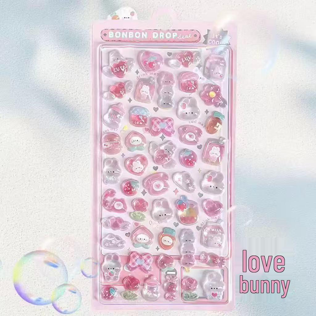 3D Cartoon Animal Epoxy Stickers for Kids and Girls Reward