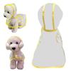 Transparent Raincoat Yellow Edge Dog Raincoat Spring And Summer Teddy Small Dog