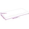 Vidaxl Blat Do Łazienki, 80X40X(2-4) Cm, Surowe, Lite Drewno