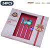 25 Years of New Stainless Steel Tableware Set, Tableware Portuguese Knives, Forks and Spoons 24-piece Gift Box Set