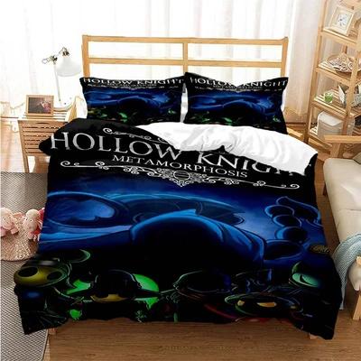 3-teiliges Hollow Knight 3D-Druck Bettwäscheset Bequemes Set Raumdekoration Heimtextil Hollow Knights Geschenk Bettbezugset