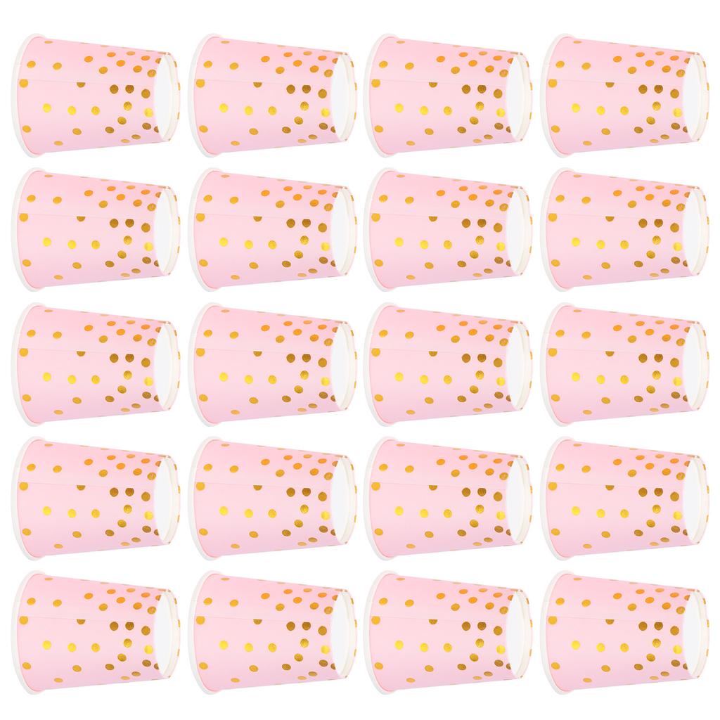 Paper Cup Minimalist Golden Dots Disposable Cups for Holiday Birthday Engagement Party