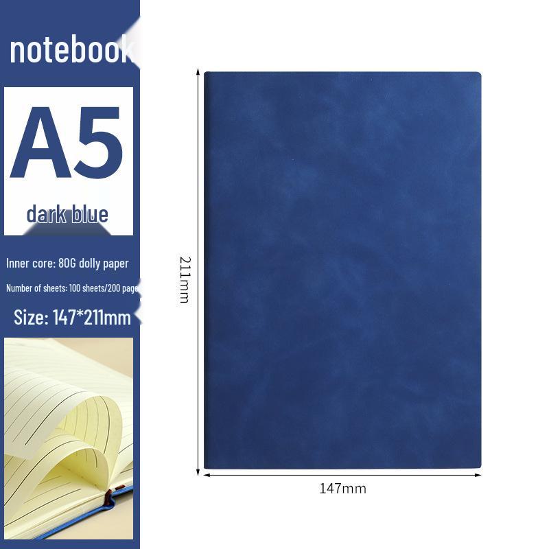 Customized Sheepskin Leather B5 Notebook for Business Meetings