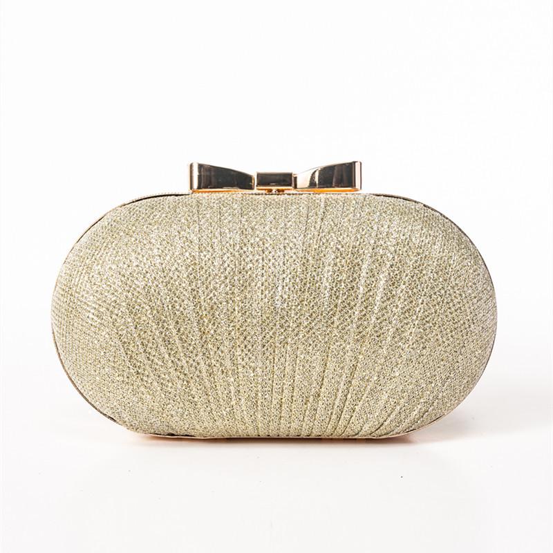 

Вечерняя сумка на плечо с блестящим бантом - Женский клатч и кроссбоди золотой