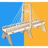 Holz DIY Schrägseilbrücke Physisches Modell Puzzle Mechanik Physik STEAM Wissenschafts-Kit Lernspielzeug für Kinder Schüler Geschenke