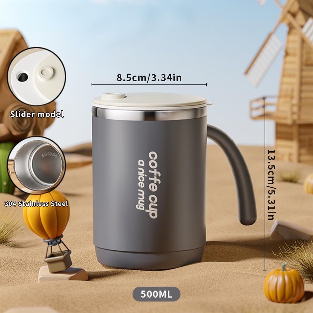 500ML Thermal Cup  304 Stainless Steel Double-layer Coffee Mug Cold And Hot Resistant Water Cup Sealed Milk Coffee Cup Drinkware
