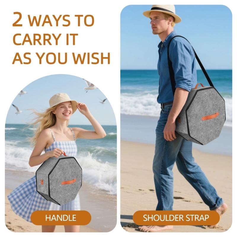 Spacious Foldable Travel Hat Organizers For Women With Heavy Duty Zippers And Reinforced Cardboard Base