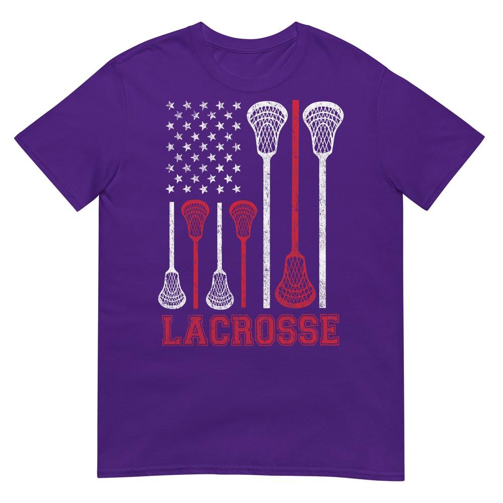 Lacrosse American Flag Lax Unisex Unisex Boys Girls Gifts Tshirt
