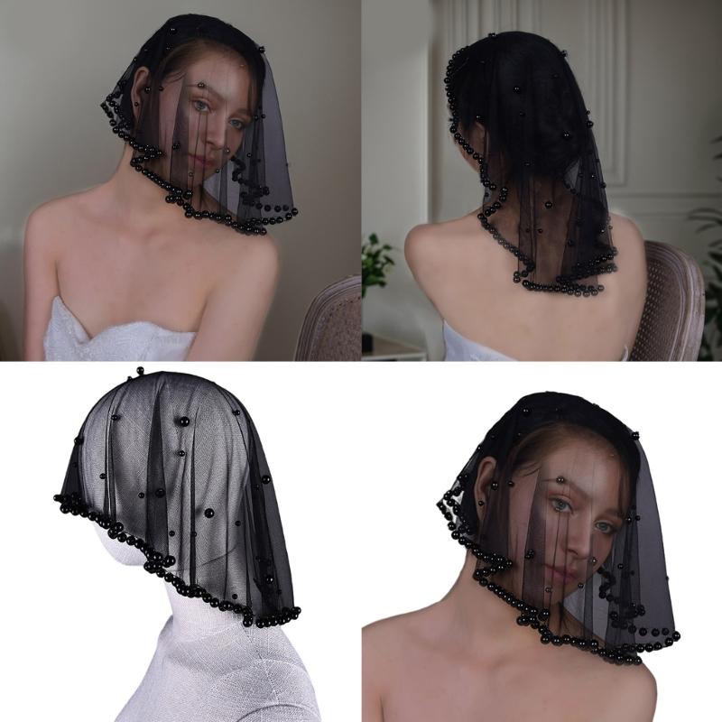 Junggesellinnenabschied Perlen Brautschleier Dekorationen, Brautgeschenk, Hochzeitskleid Zubehör Kopfschmuck Schleier