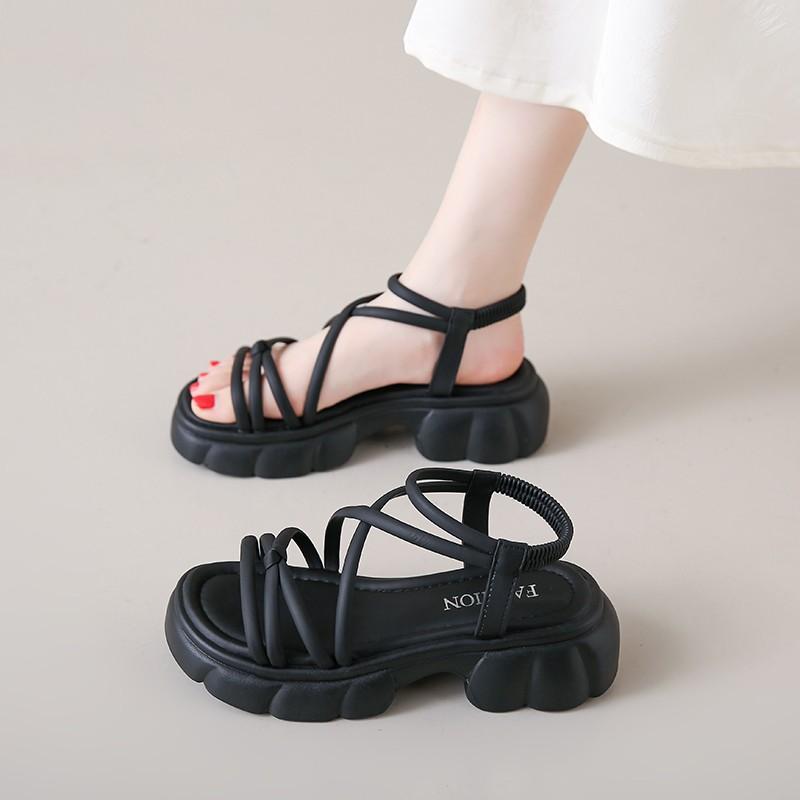Women New High Quality Intertwined Strip Women's Sandals Peep Toe Platform Casual Sandals for Women Plus Size Sandals
