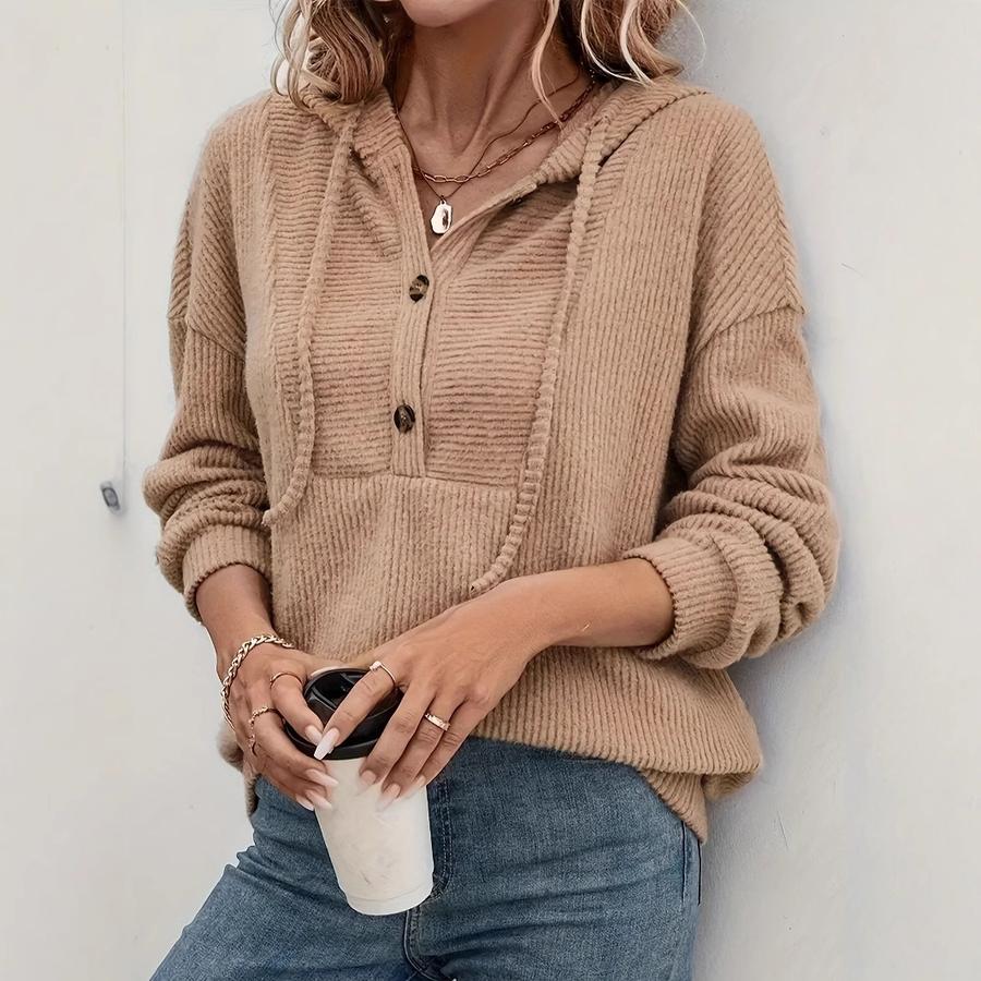 Fall/Winter Hooded Padded Long Sleeve Sweatshirt Top