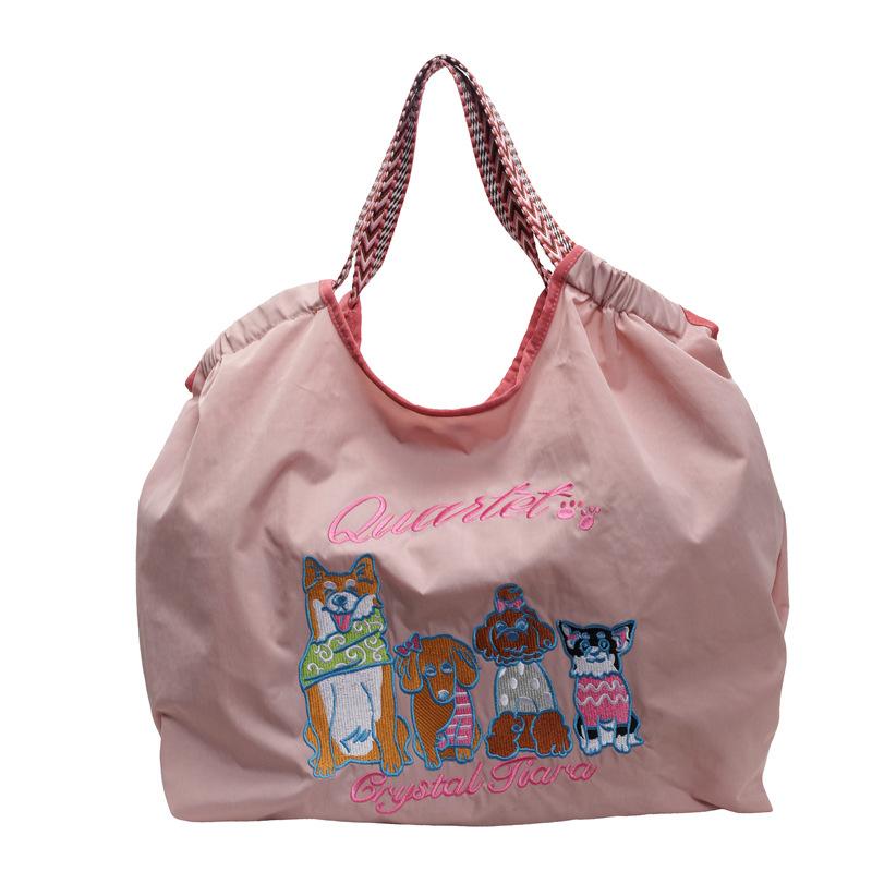 Versatile Tote Bag Women's New Casual Shoulder Bag Fashion Cartoon Travel Large-capacity Portable Commuter Bag