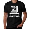1971 Monte Carlo Front Grill View Silhouette With Year Tshirt Classic Crew Neck Cotton Tshirt
