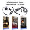 12V 5500RPM Blower Fan with Air Collecting Duct for BBQ Grills and Firewood Stove with Adjustable Speed and 35CFM Output