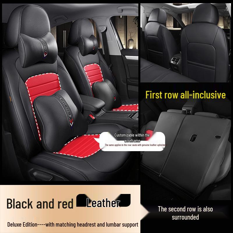 Custom Lingdu Car Seat Cover - All-Season, Wear-Resistant Leather, Full Wrap for Five-Seater.