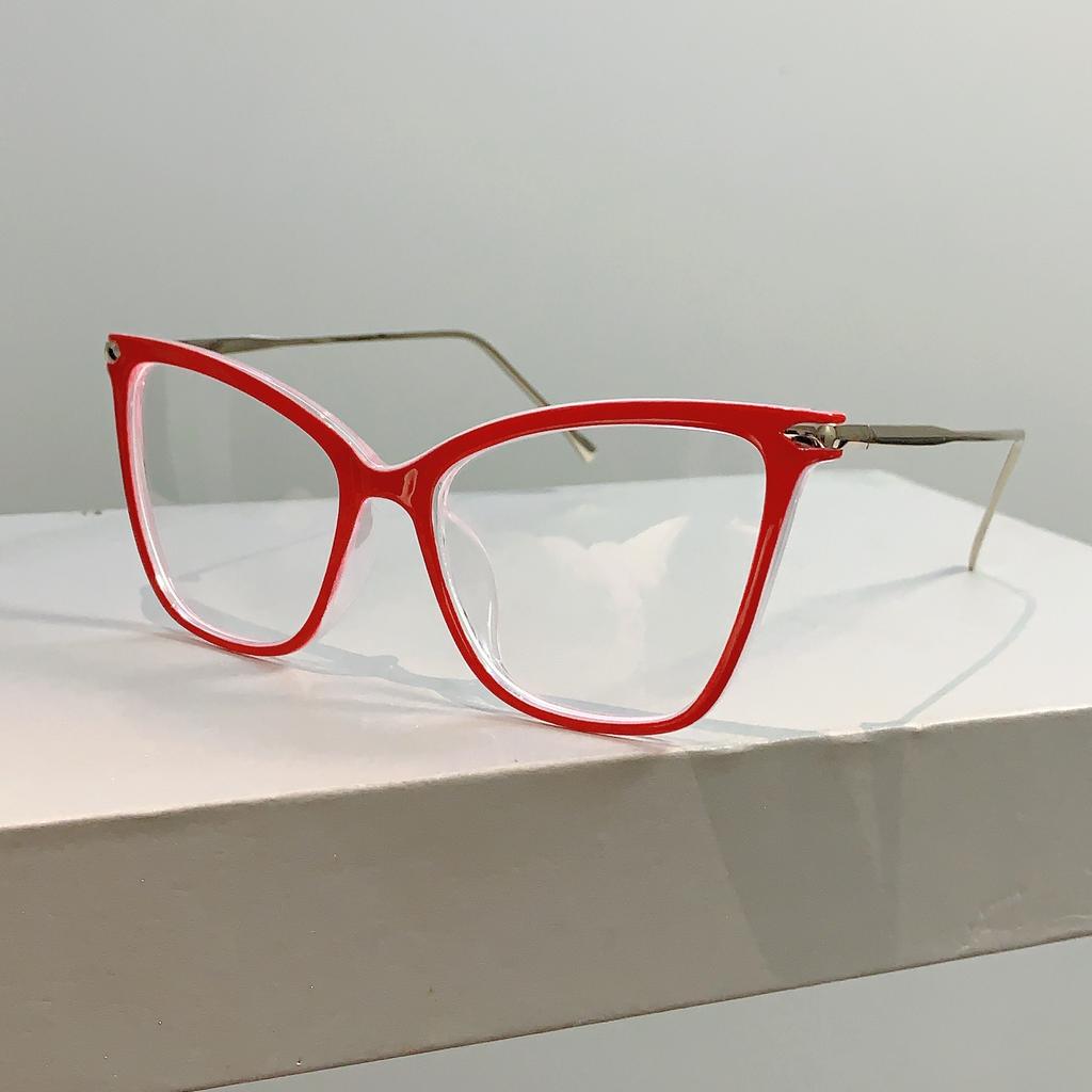 Women Cat Eye Glasses  New in Trendy Oversized Blue Light Blocking Eyewear Stylish Brand Non-prescription Eyeglasses