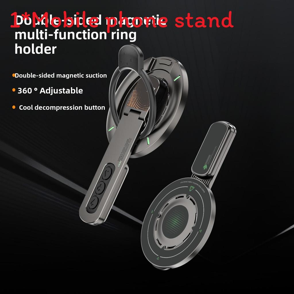 Magsafe Magnetic Rotating Phone Stand With Foldable Dualsurface For Desk Use серый