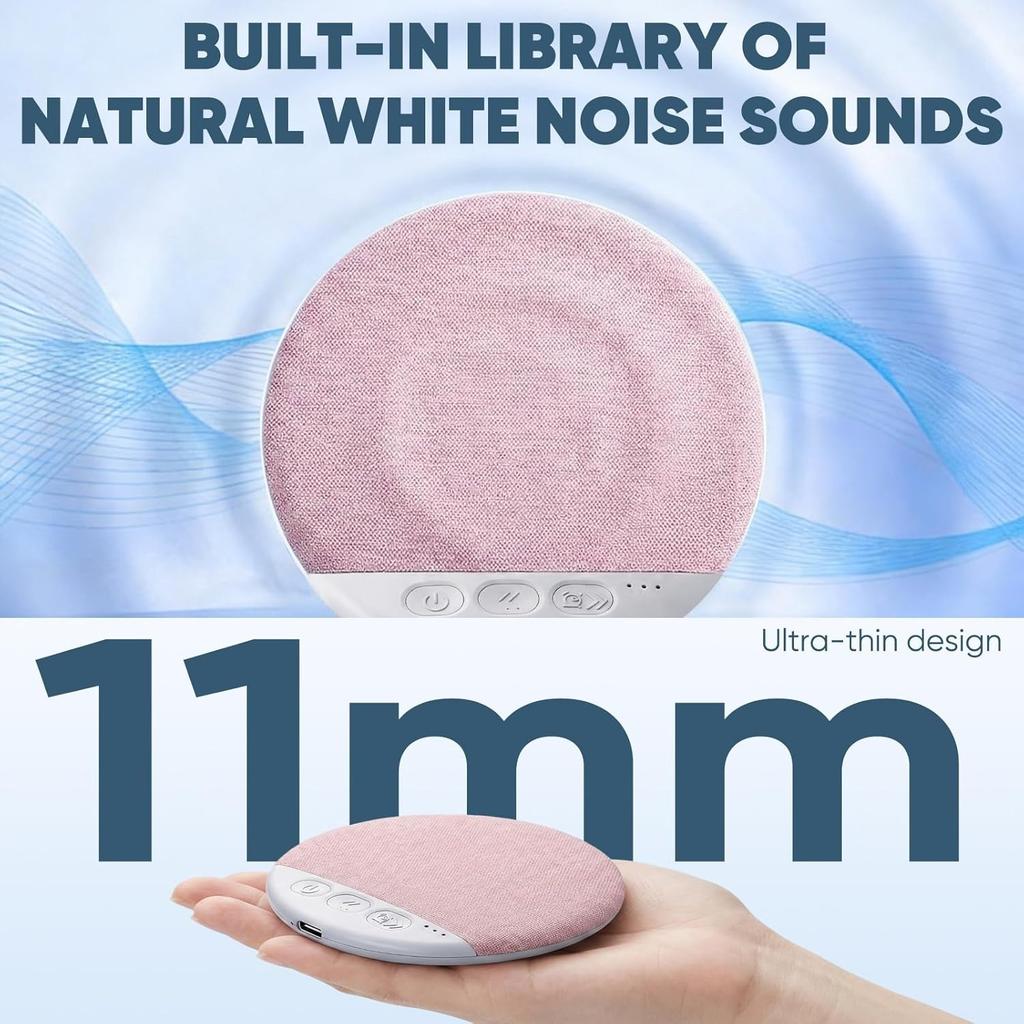 Sleep Pillow Speaker, Bluetooth Pillow Speaker with White Noise Timer Wireless Sleep Aid with Stereo Bass Private Sleep Headphones for Adult Kids