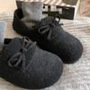 New Soft Flat Cotton Shoes with A Versatile, Fleece, Warm Round Toe